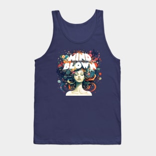 Mind Blown Psychedelic Mindblowing Retro Floral Print Tank Top